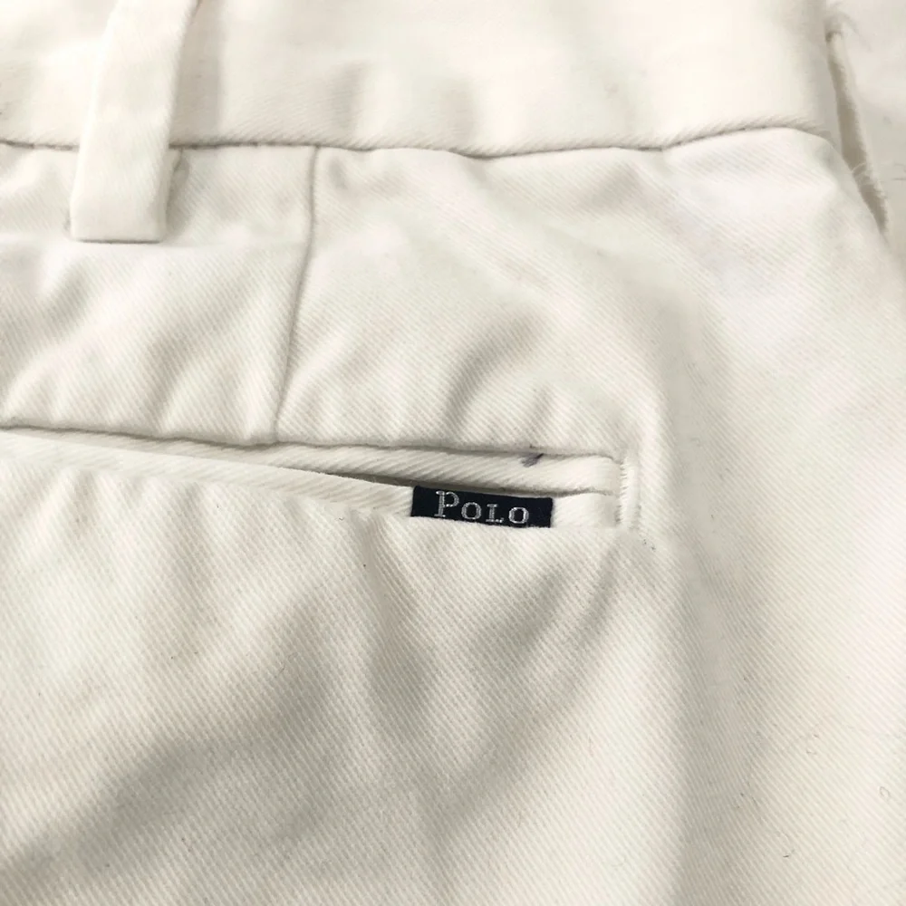 Polo Ralph Lauren Chino Pants Mens 40 White All Over Pony Slim Fit Preppy Casual